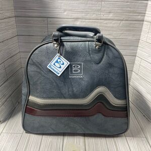 Vintage Brunswick Bowling Ball Bag Gray Ball Rack Retro Colorway Original Tag